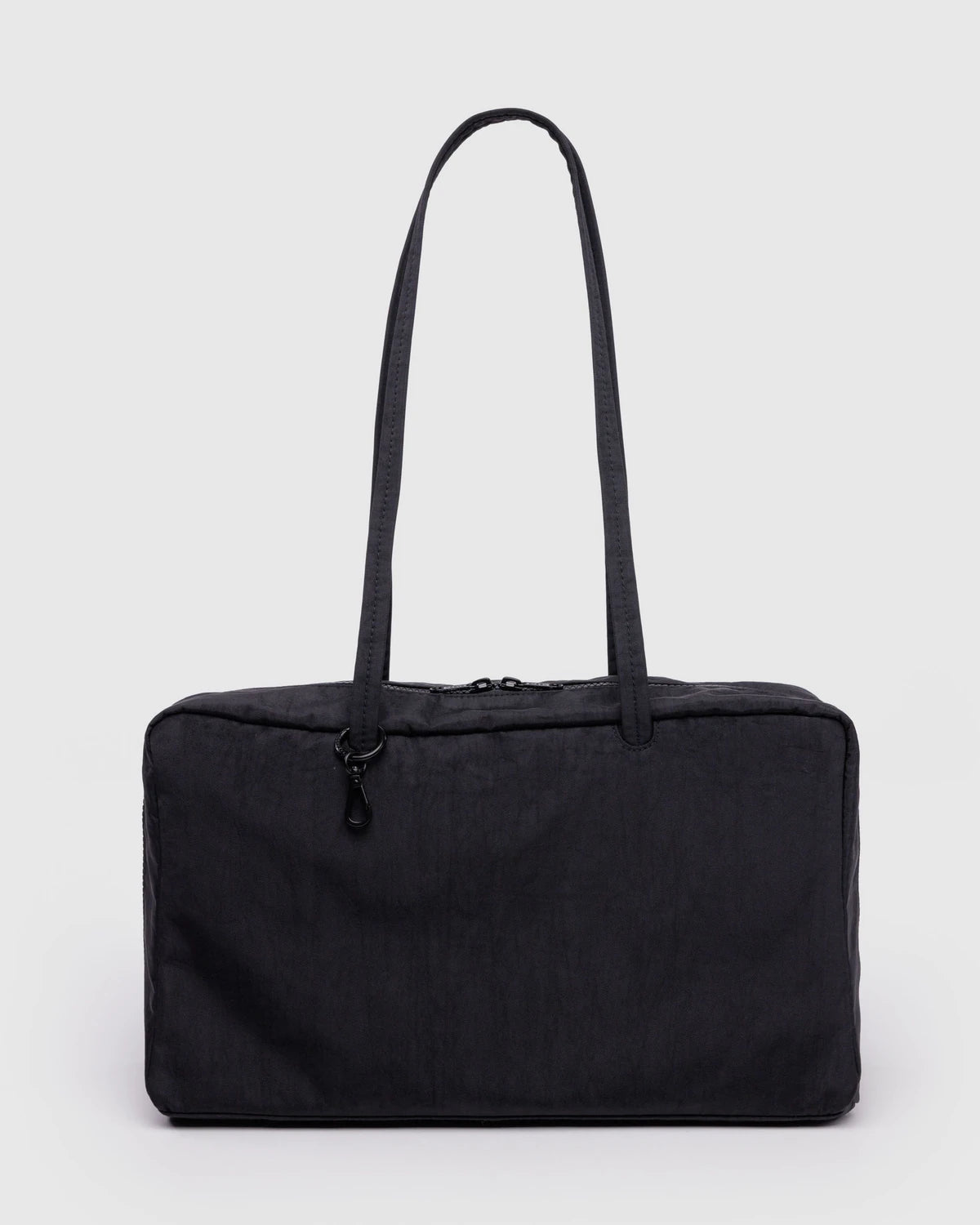 Medium Nylon Bowler Bag | Black