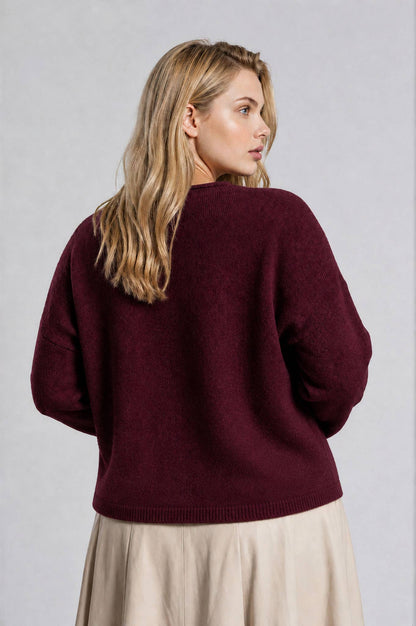 Piper Cardigan | Burgundy | Extended