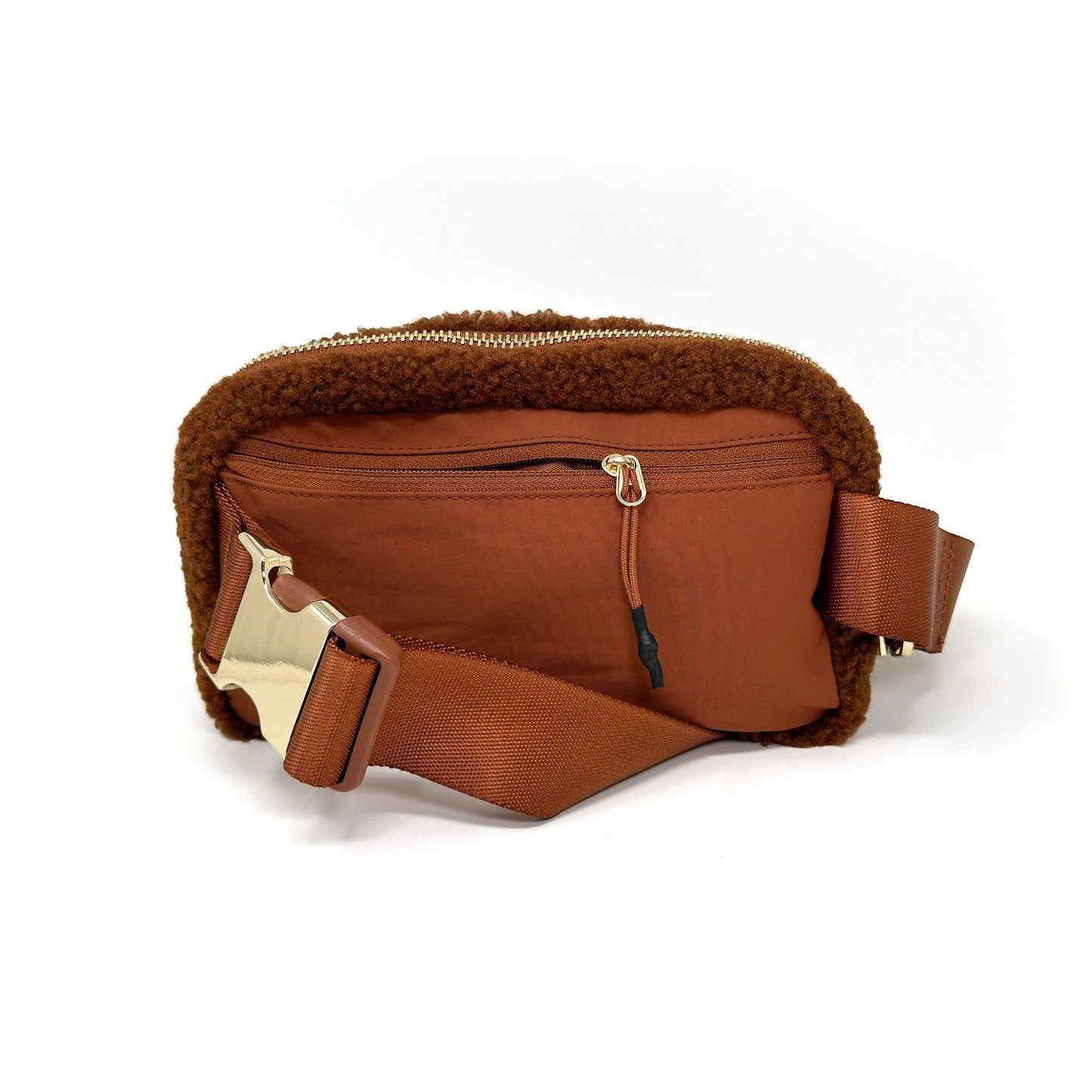 Shearling Crossbody Bag | Brown