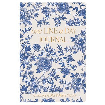 One Line A Day Fabric Journal | Blue Delft