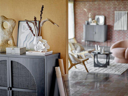 Black + White Stripe Trinket Box