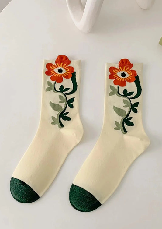 Floral Eye Socks