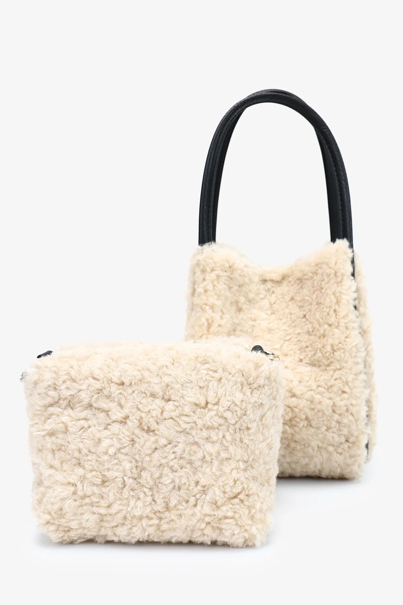 Hollace Mini Tote | Cream Shearling