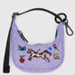 Crescent Bag Charm | Embroidered Pony