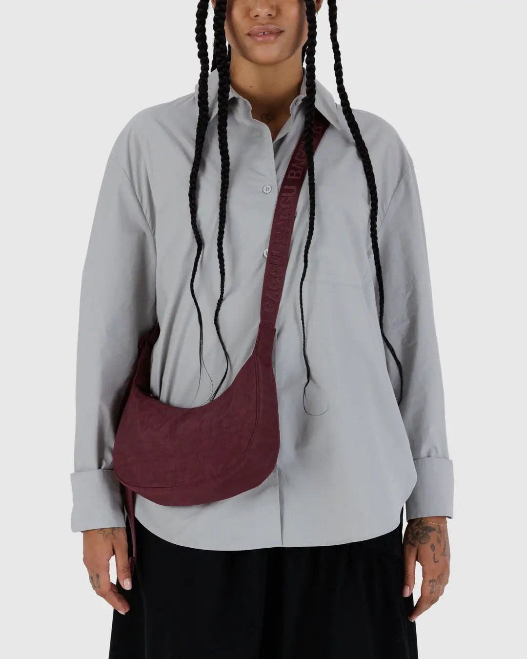 Small Crescent Bag | Mahogany