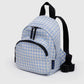 Mini Nylon Backpack | Light Blue Gingham