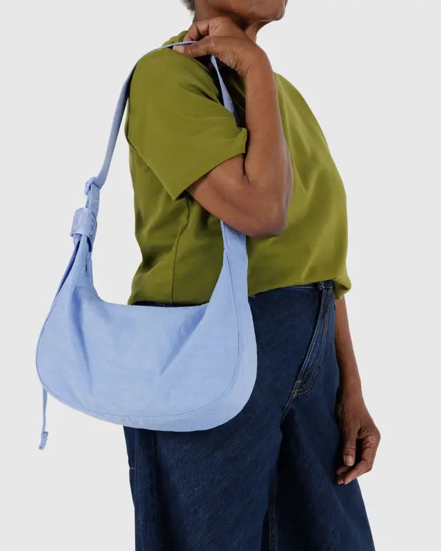 Medium Crescent Bag | French Blue