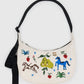 Medium Crescent Bag | Embroidered Painted Prairie