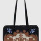 Medium Nylon Bowler Bag | Western Appliqué