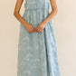 Denim Daze Floral Midi Dress