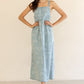 Denim Daze Floral Midi Dress