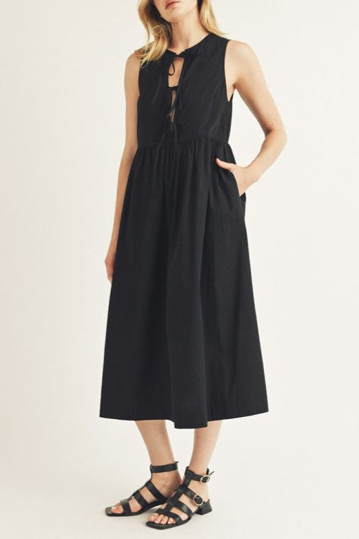 Tied Up Right Now Midi Dress