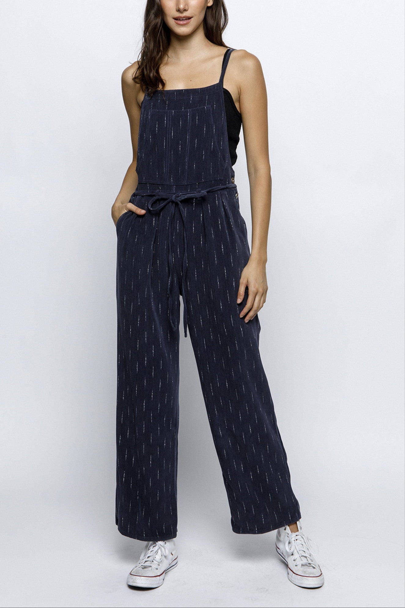 Midnight Frost Wide Leg Overalls