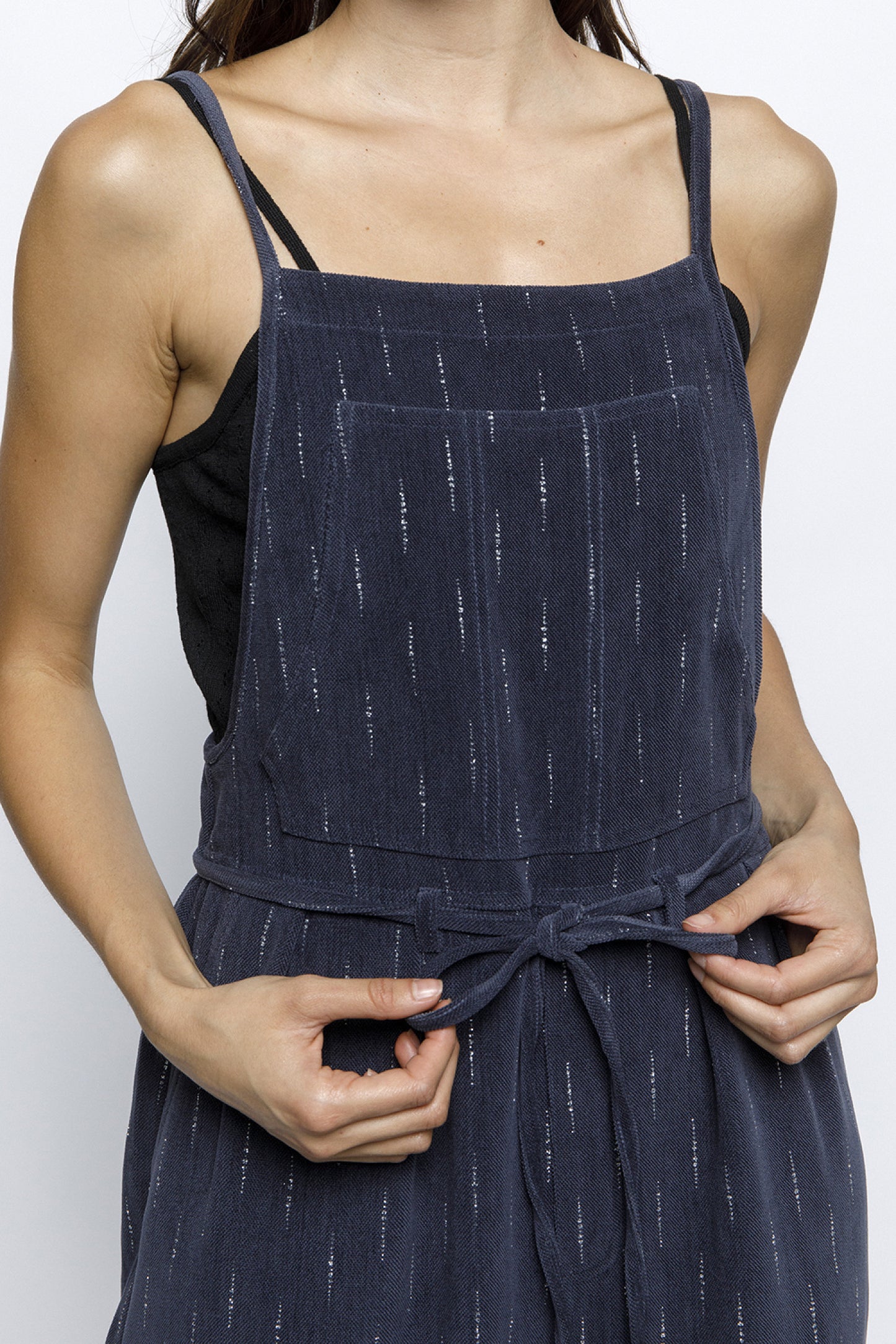 Midnight Frost Wide Leg Overalls