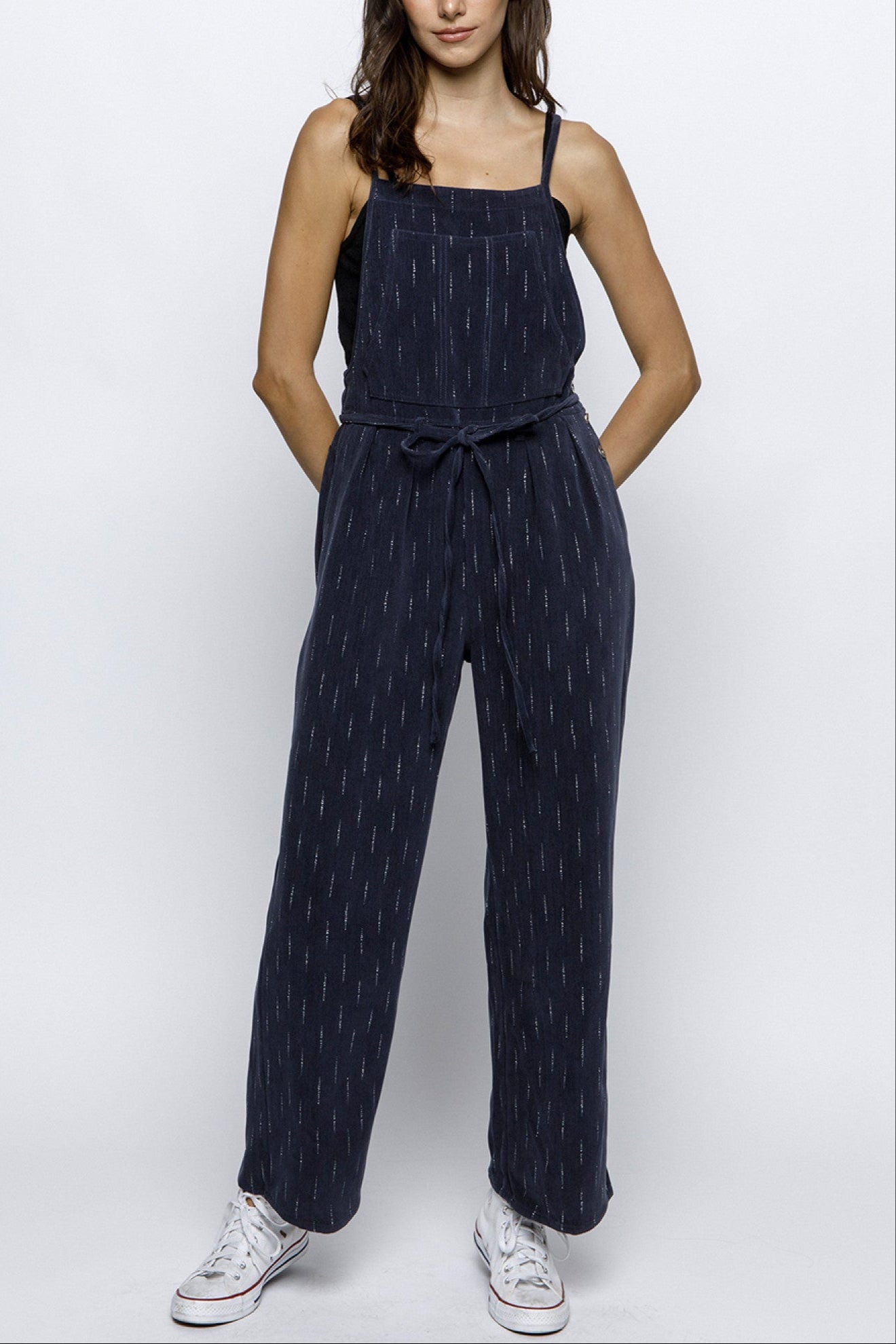 Midnight Frost Wide Leg Overalls