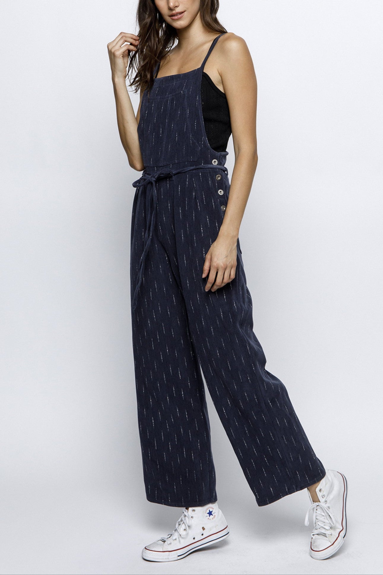 Midnight Frost Wide Leg Overalls