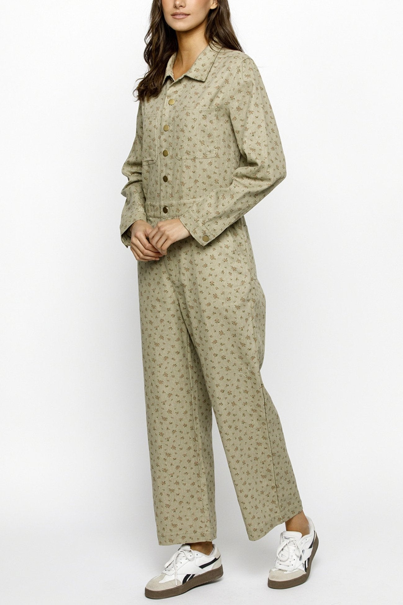 Ditsy Floral Jumpsuit | Olive