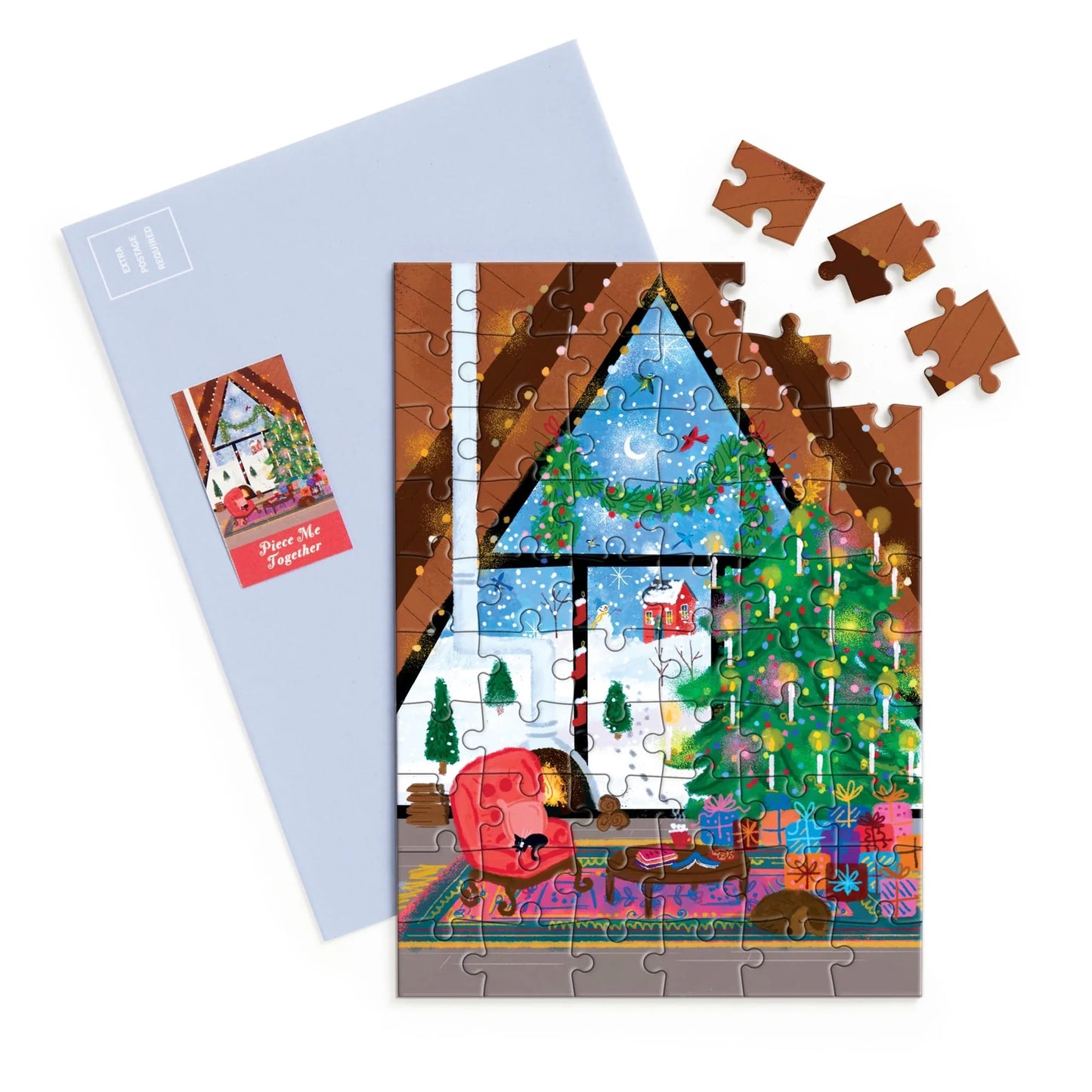 Cozy Cabin Greeting Card | 60 Piece Puzzle