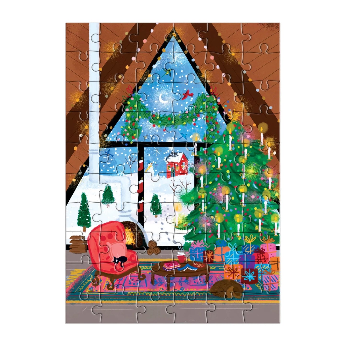 Cozy Cabin Greeting Card | 60 Piece Puzzle