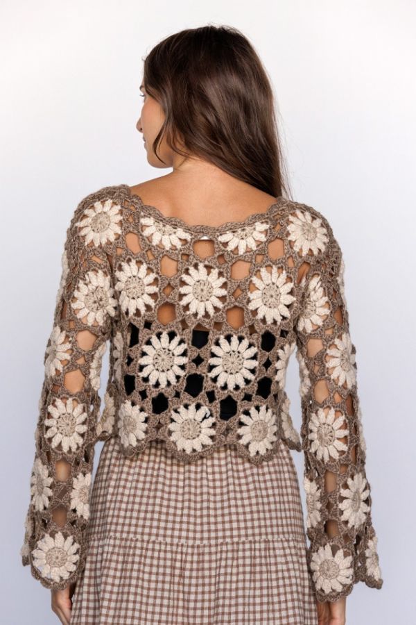 Open Air Floral Crochet Top