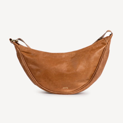 Leather Moon Sling Bag | Camel
