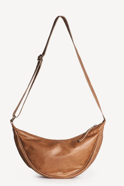 Leather Moon Sling Bag | Camel