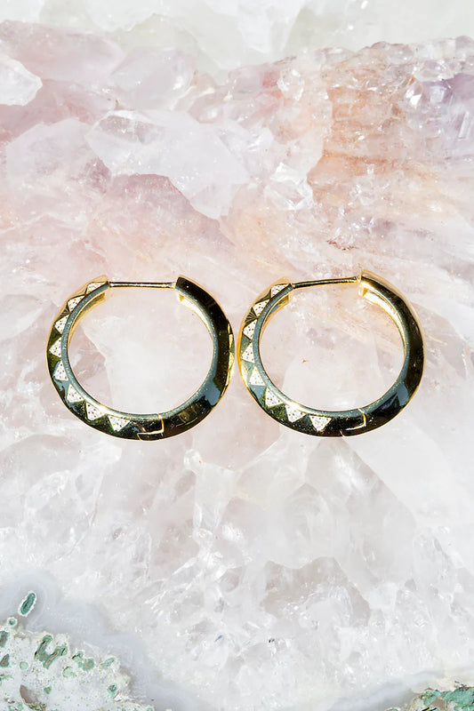 Lightning Hoops | 14K Gold Vermeil