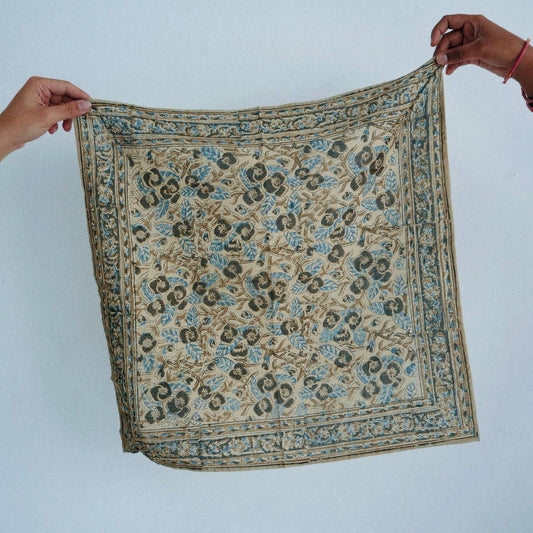 Kalamkari Cotton Bandana | Nightfall