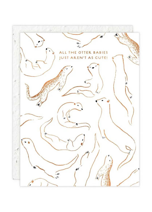 Otter Babies Baby Card