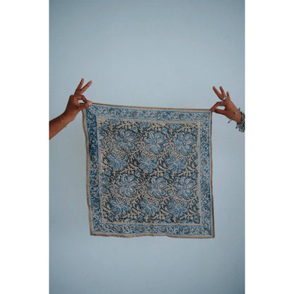 Kalamkari Cotton Bandana | Persian Iris