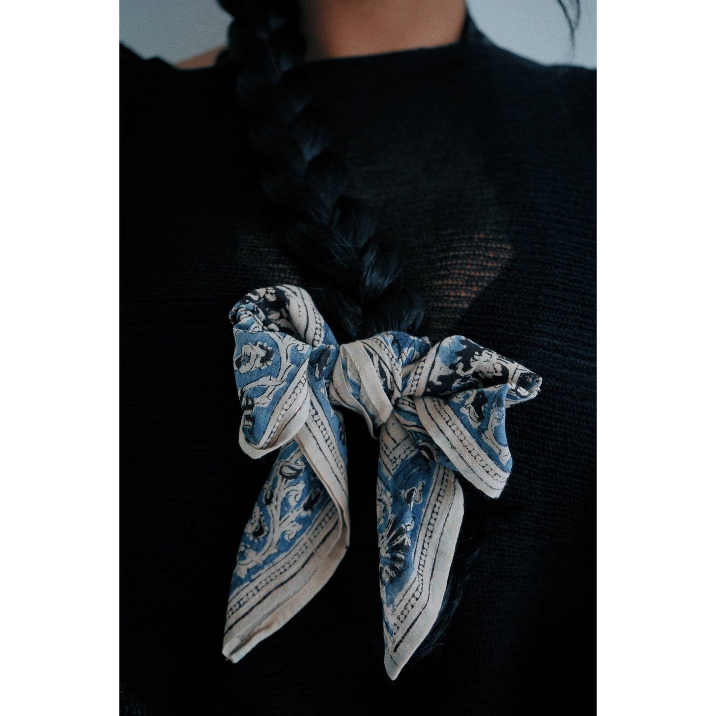 Kalamkari Cotton Bandana | Persian Iris