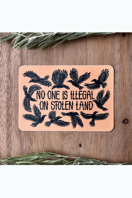 No One Is Illegal Sticker