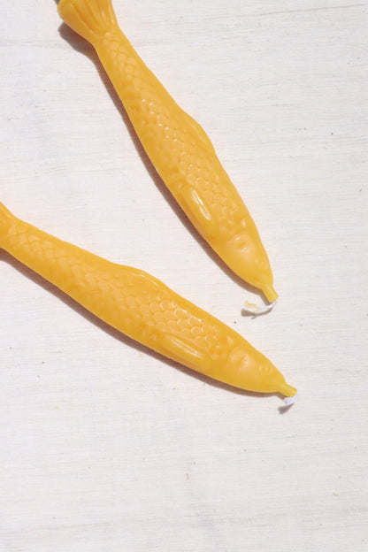 Fish Sticks | Beeswax Fish Shaped Taper Candles