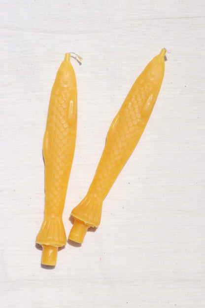 Fish Sticks | Beeswax Fish Shaped Taper Candles