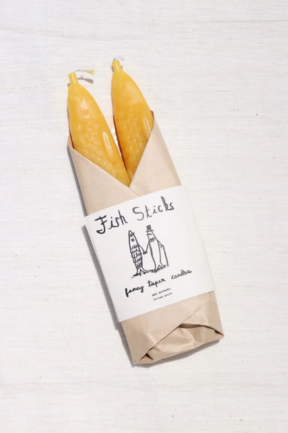 Fish Sticks | Beeswax Fish Shaped Taper Candles