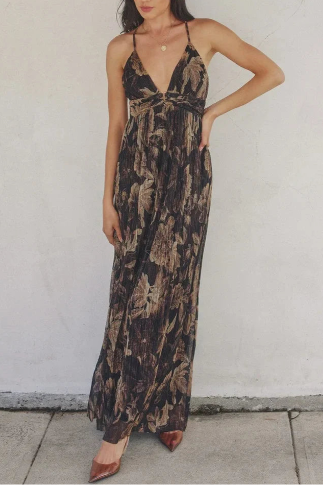 Trail Of Flowers Maxi Dress