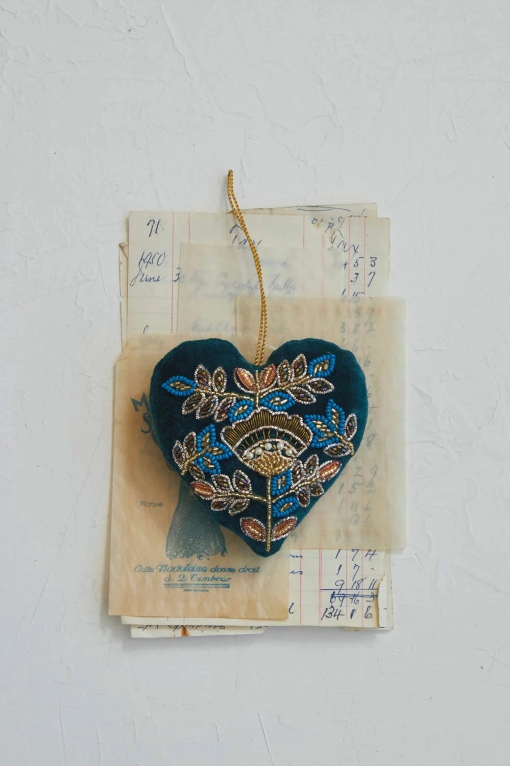 Velvet Fabric Heart Ornament