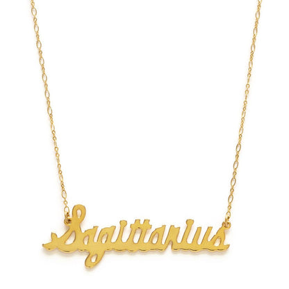 Zodiac Script Necklace