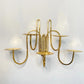 Five Arm Brass Candle Sconce