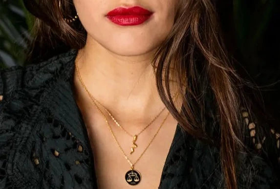 Tiny Gold Serpent Necklace