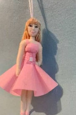 Barbie Felt Ornament