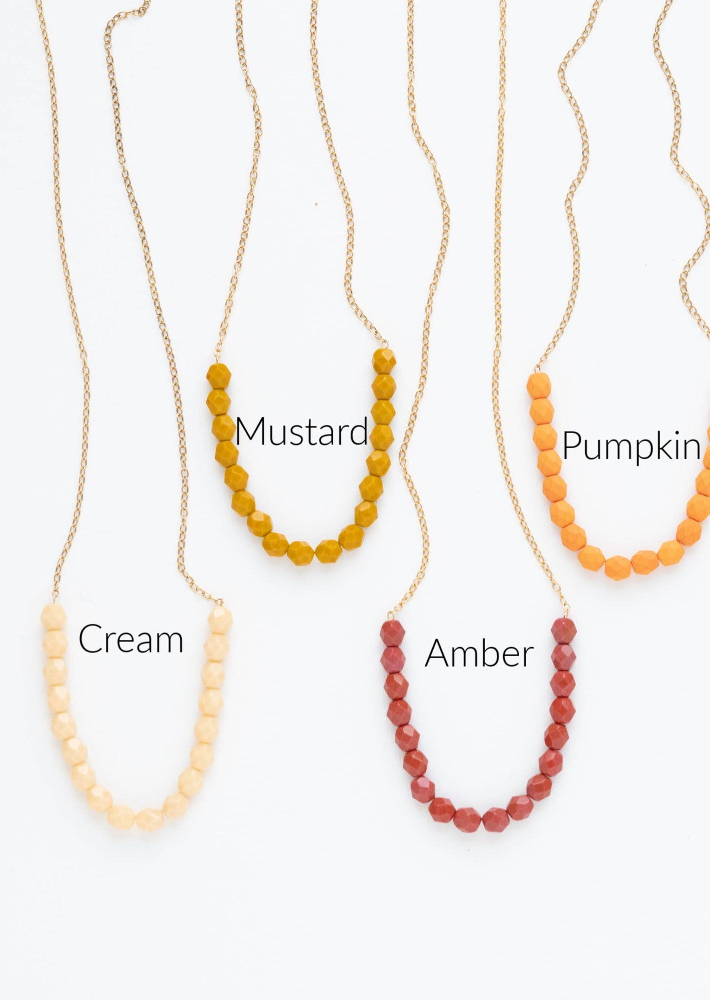 Colorful Bead Necklace | Mustard