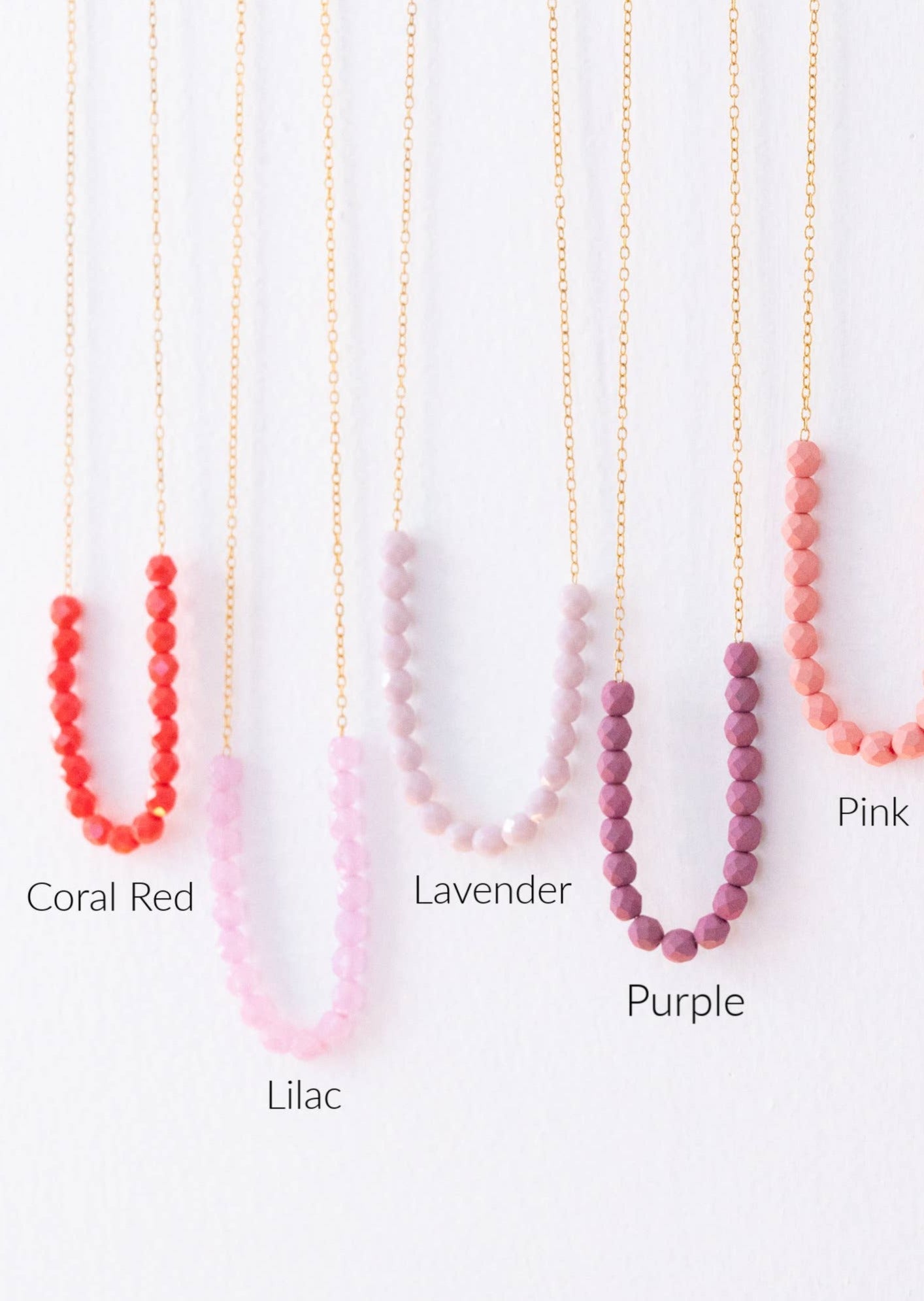 Colorful Bead Necklace | Lilac