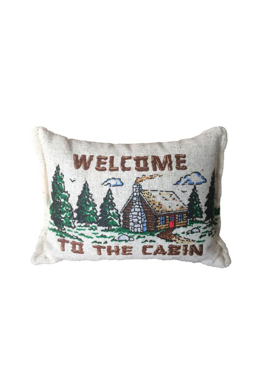 'Welcome to the Cabin' Balsam Scented Pillow