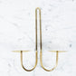 Two Arm Brass Candle Sconce