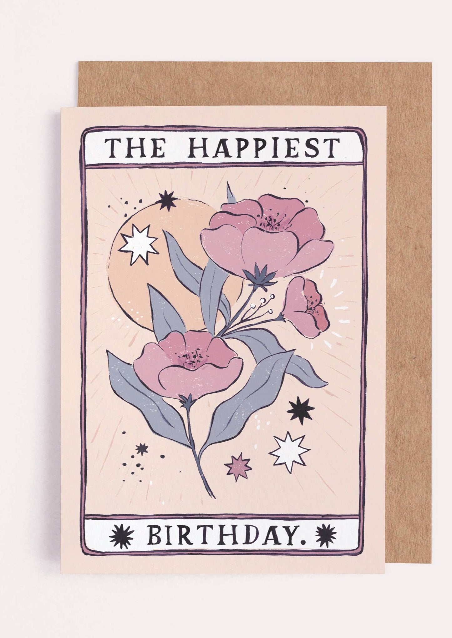 Flower Tarot Birthday Card
