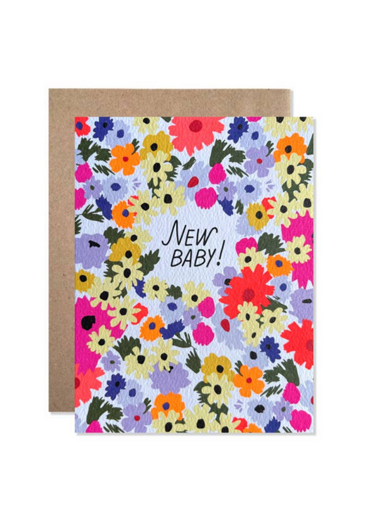 New Baby Floral Card