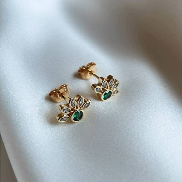 Rafaela Studs | Emerald CZ