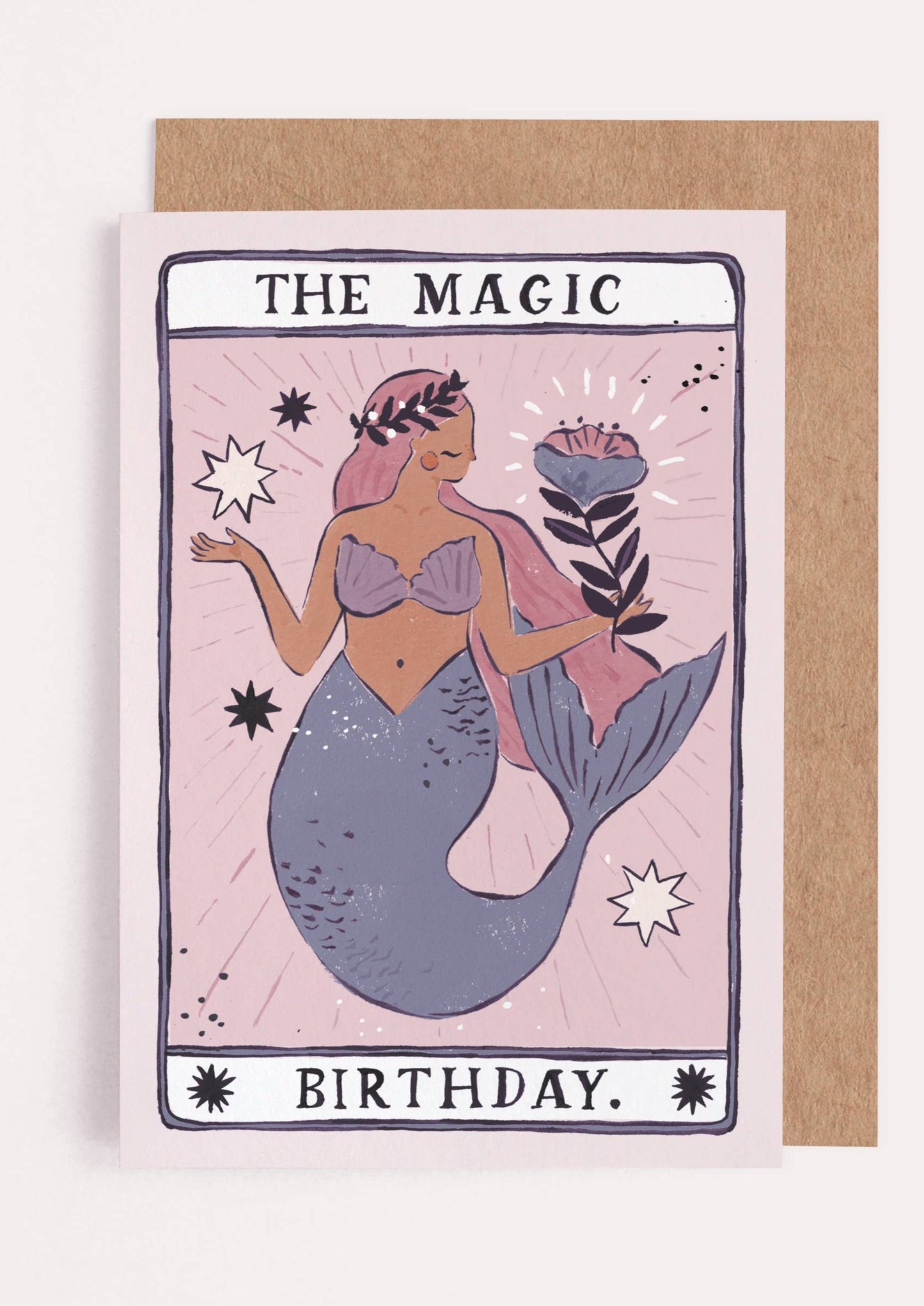 Mermaid Tarot Birthday Card
