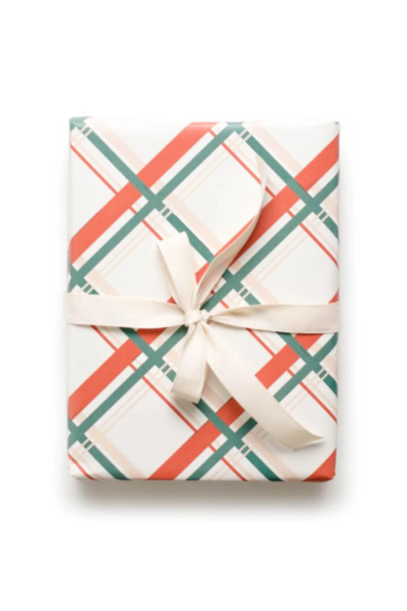 Holiday Plaid Gift Wrap | Roll of 3 Sheets